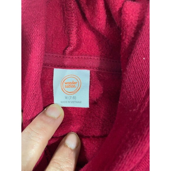 Wonder nation Red hooded sequins jacket with pockets Medium 7-8 girls - Picture 4 of 9